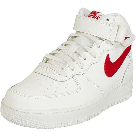 nike air force herren rot hoch|Nike Air Force sneaker weiß.